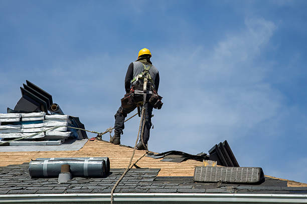 Professional Storm Damage Roof Repair technician working in Bradford, OH